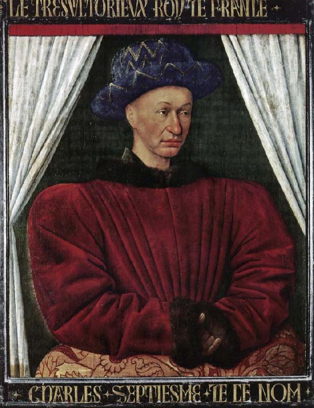 Jean Fouquet Portrait of Charles VII Spain oil painting art
